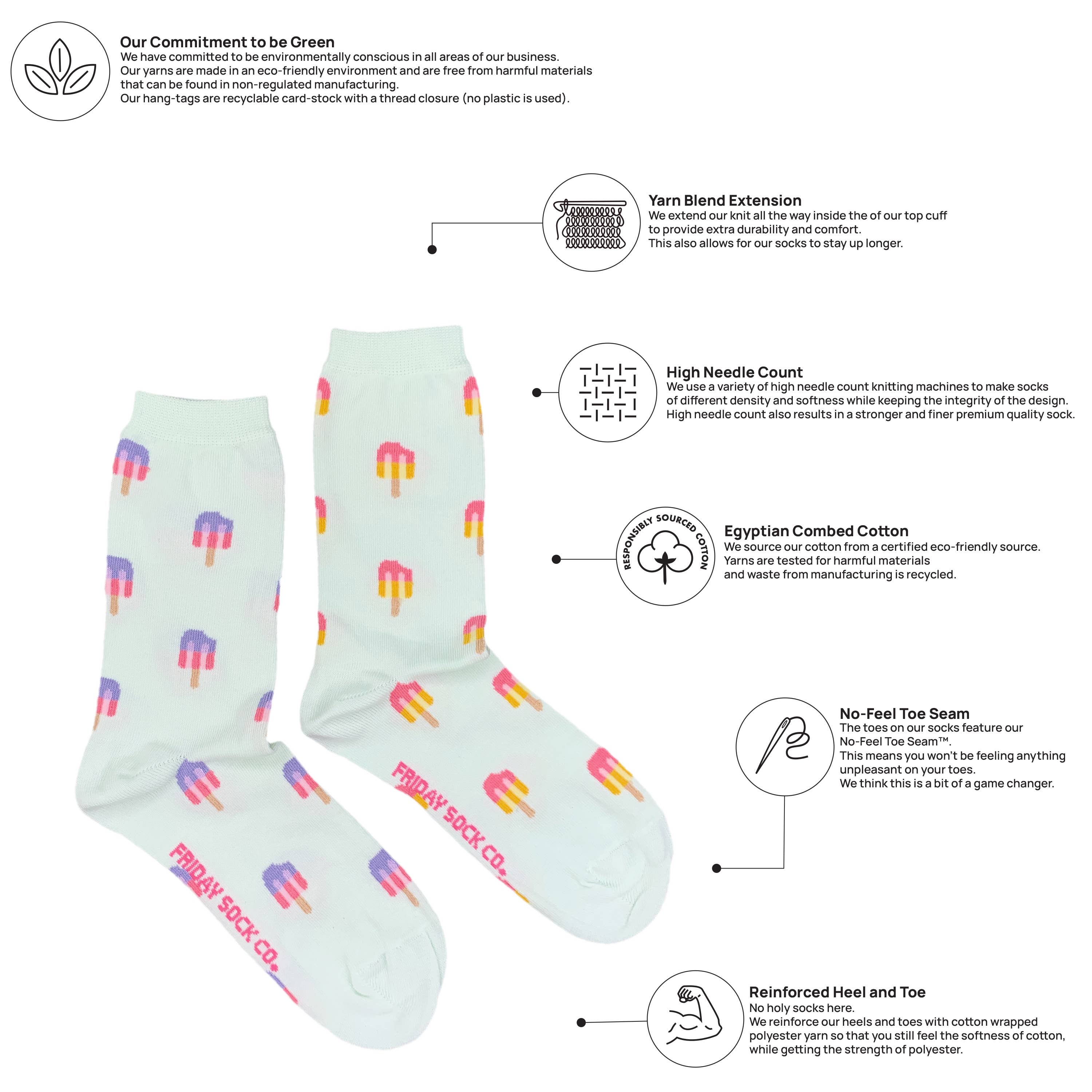 Friday Sock Co. -Chaussettes pour femmes - Popsicle