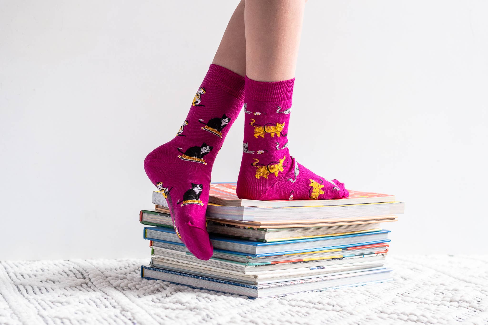 Friday Sock Co. - Chaussettes Chats Enfant: Moyen (Âge 4-7)