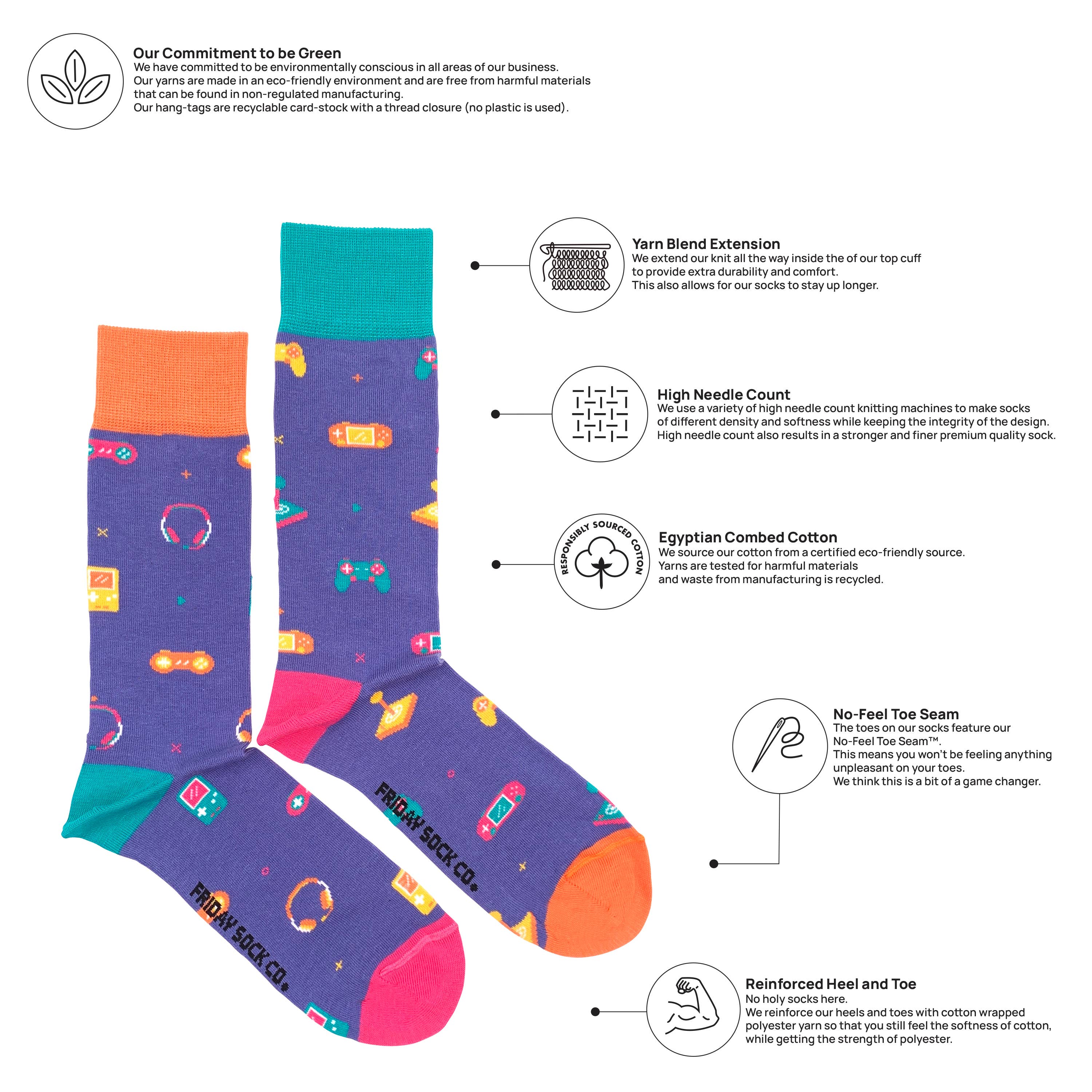 Friday Sock Co. - Chaussettes pour hommes - Jeu vidéo
