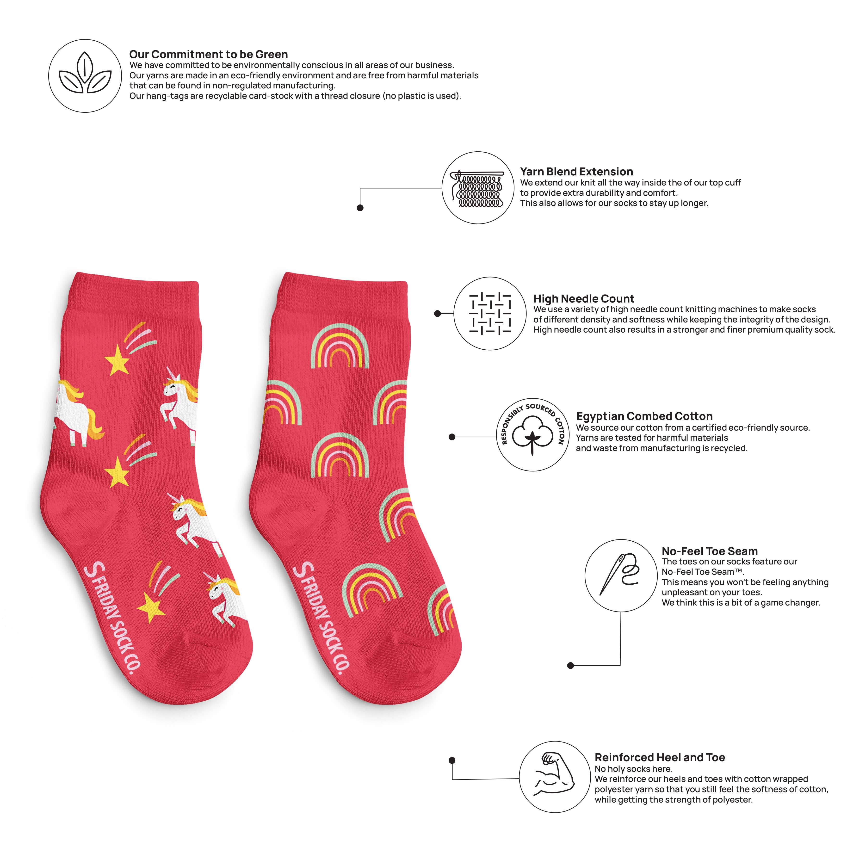 Friday Sock Co. - Chaussettes pour enfants - licorne