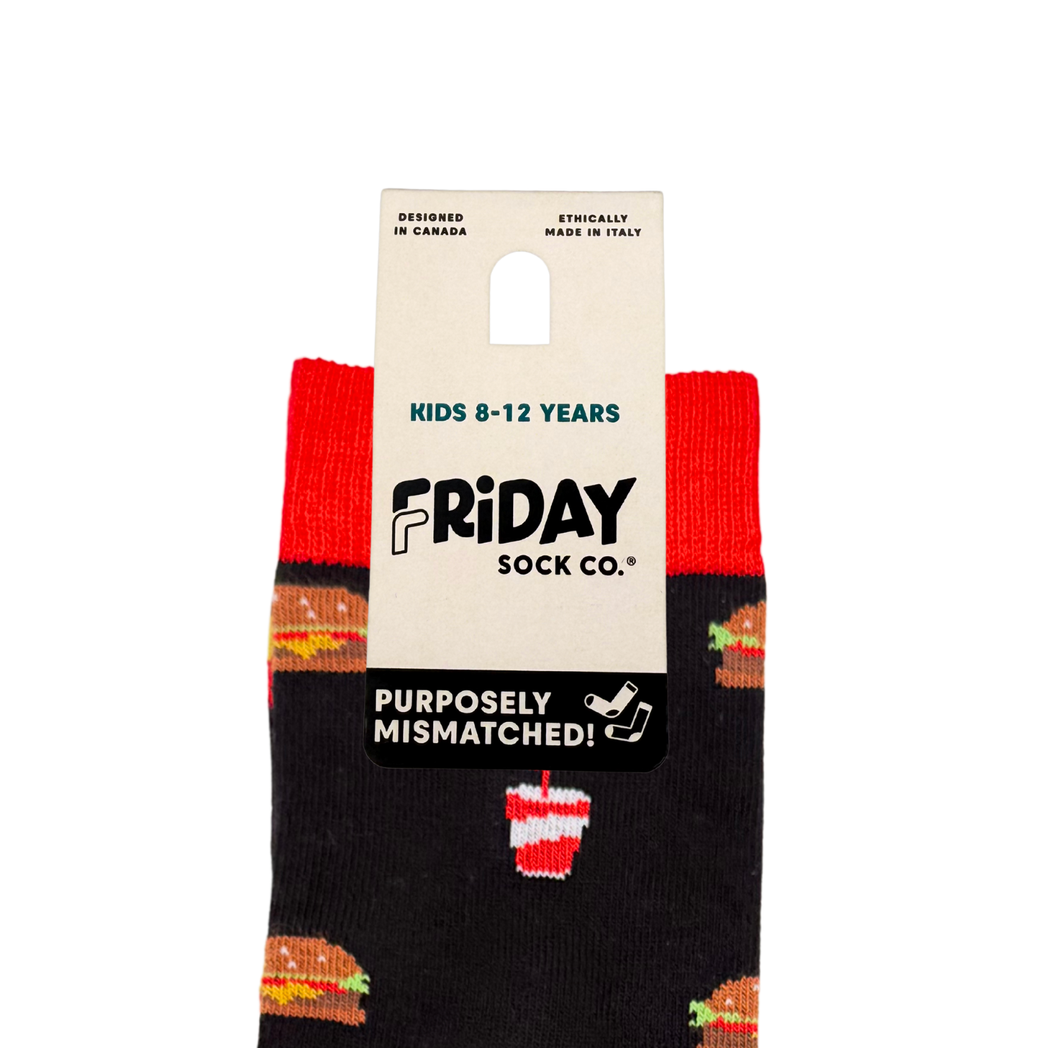 Friday Sock Co. - Chaussettes Burger pour Enfants