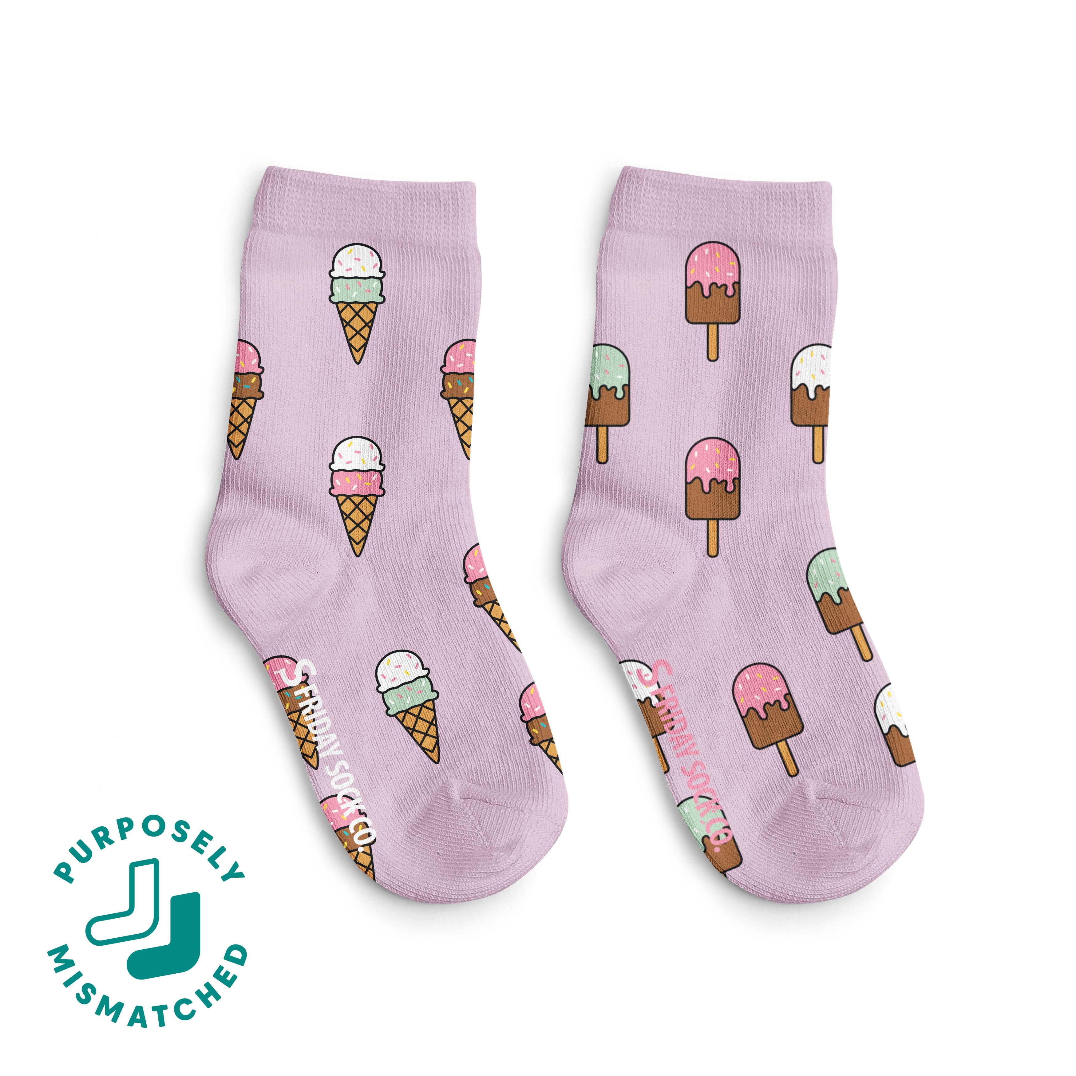 Friday Sock Co. - Chaussettes pour enfants - crème glacée