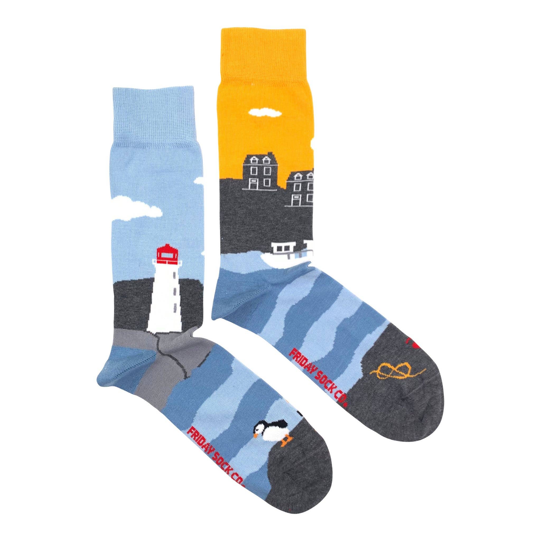Friday Sock Co. - Chaussettes pour hommes | Paysage Canadien | East Coast | Mismatched