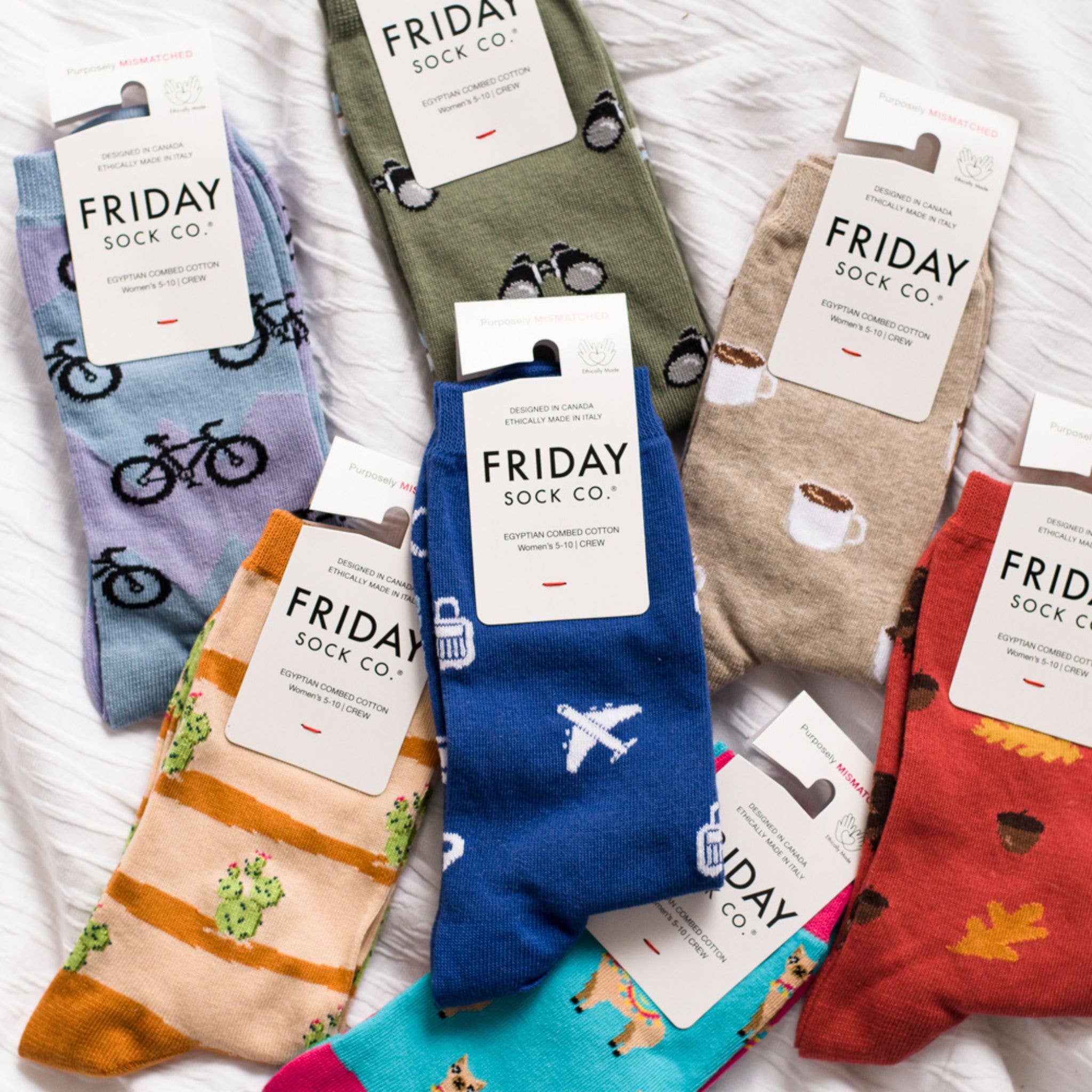 Friday Sock Co. - Chaussettes pour femmes | Coffee Bag & Mug | Mismatched Socks