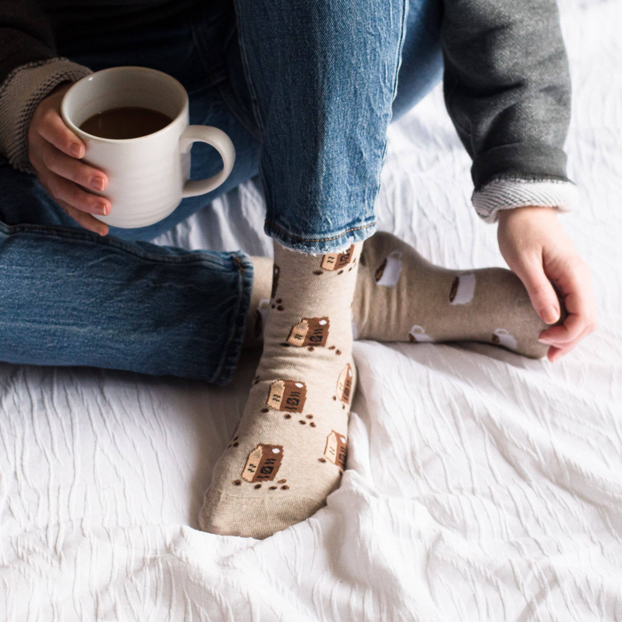 Friday Sock Co. - Chaussettes pour femmes | Coffee Bag & Mug | Mismatched Socks