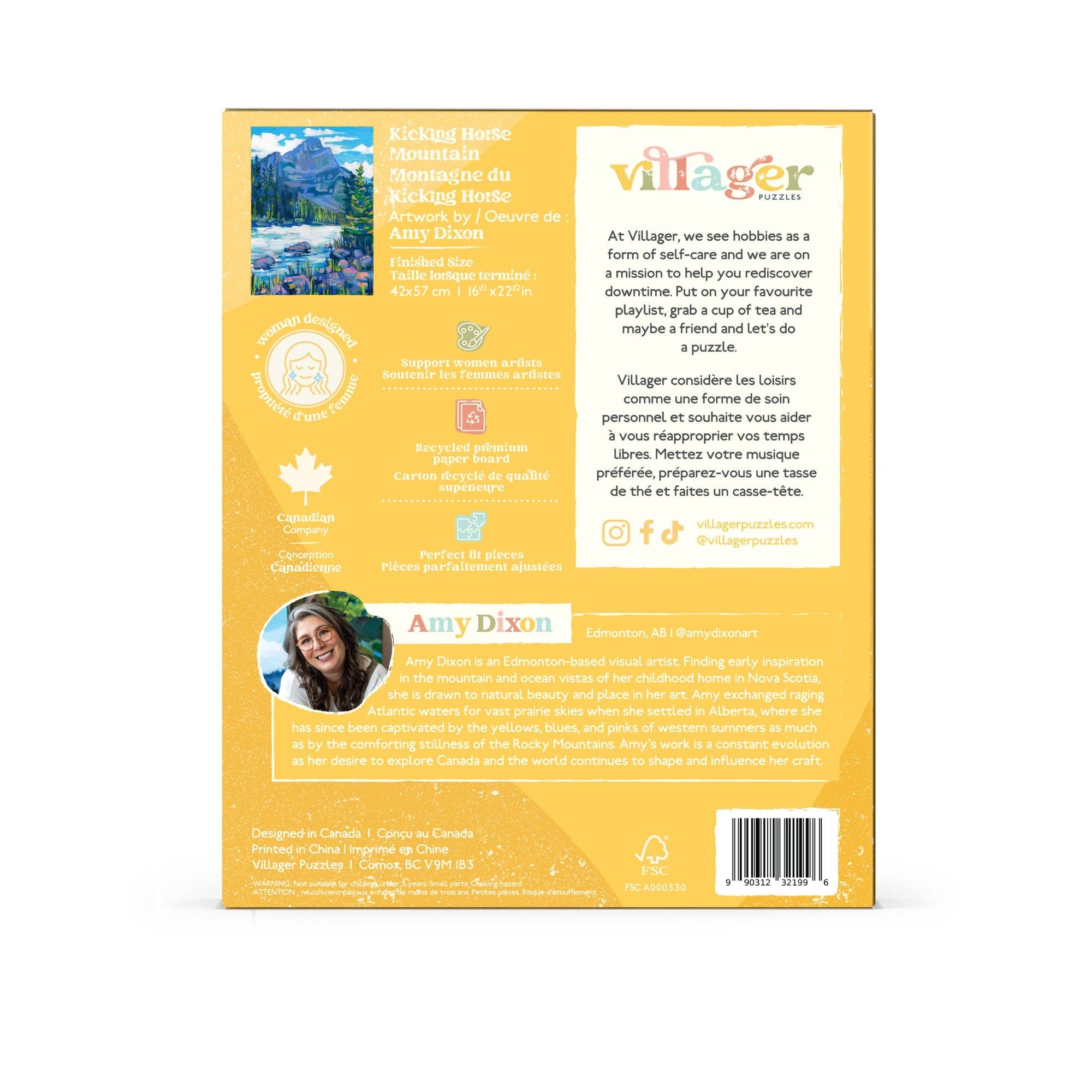 Villager Puzzles - Kicking Horse Mountain | Puzzle de 500 pièces pour adultes | Conçu au Canada par Amy Dixon