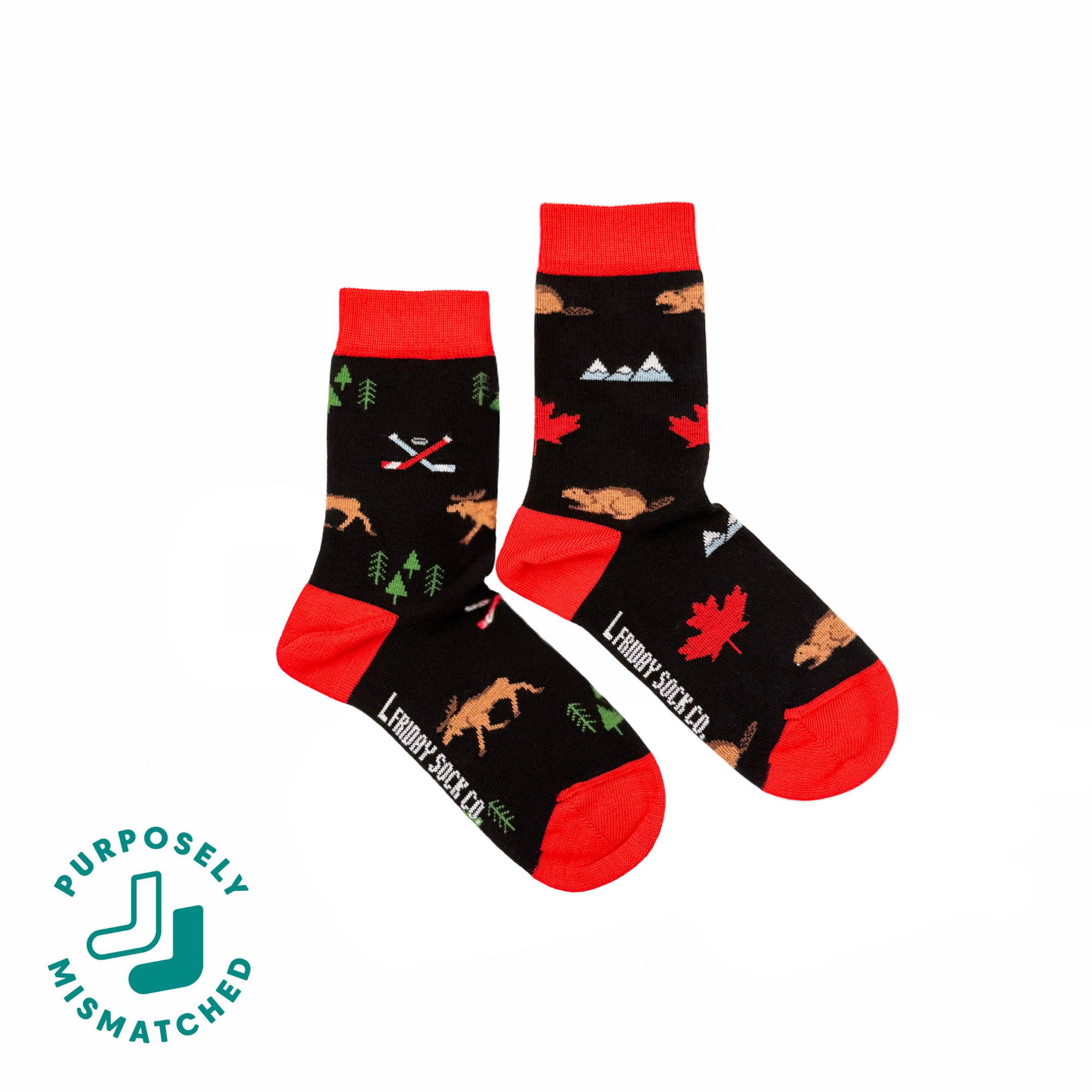 Friday Sock Co. - Chaussettes à icônes Canada pour enfants
