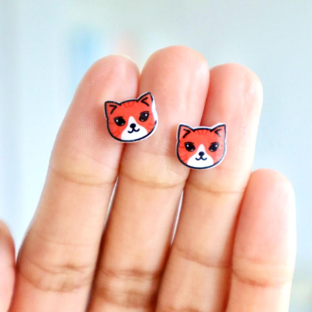 Stardoe Studio - Boucles d'oreilles Orange Cat