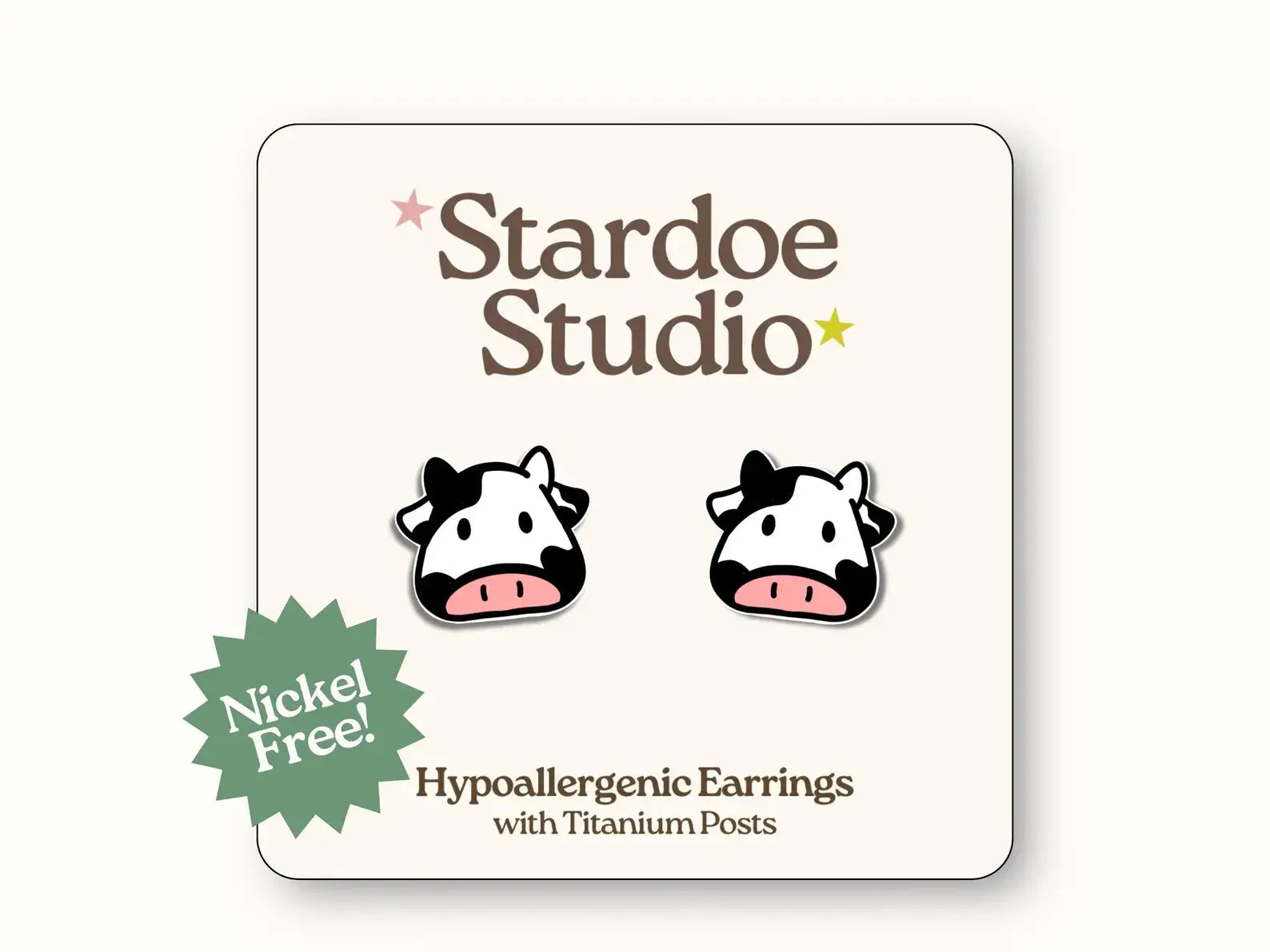 Stardoe Studio - Boucles d'oreilles vache