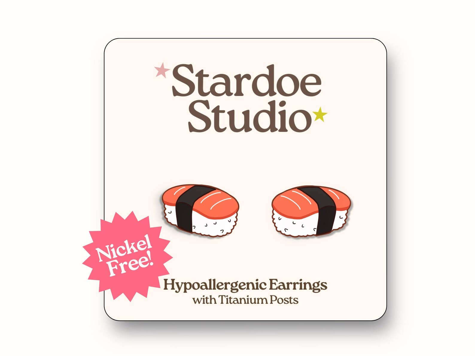 Stardoe Studio - Boucles d'oreilles Sushi Salmon Nigiri