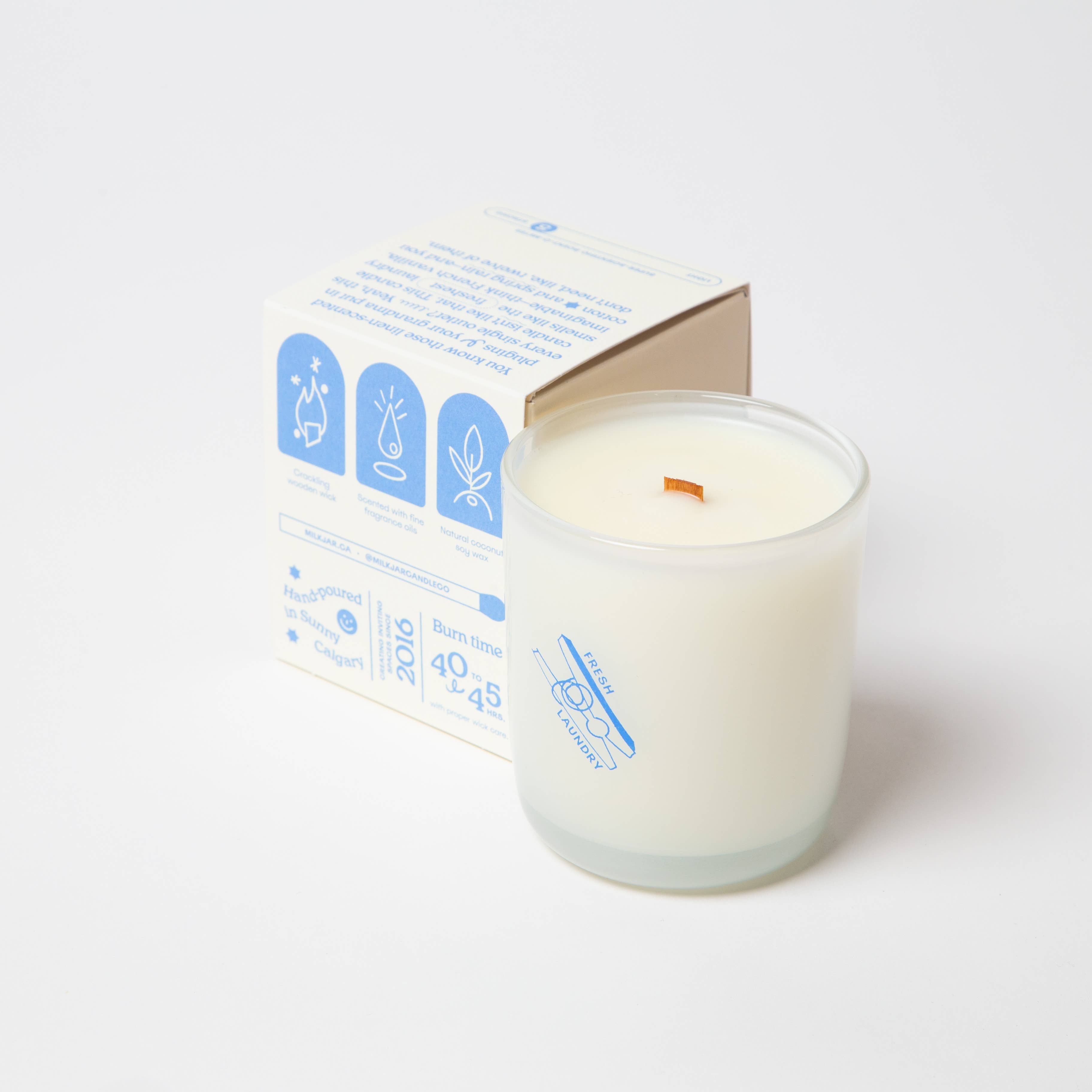 Fresh Laundry - Rain, Cotton & Vanilla Coco Soy 8oz Candle