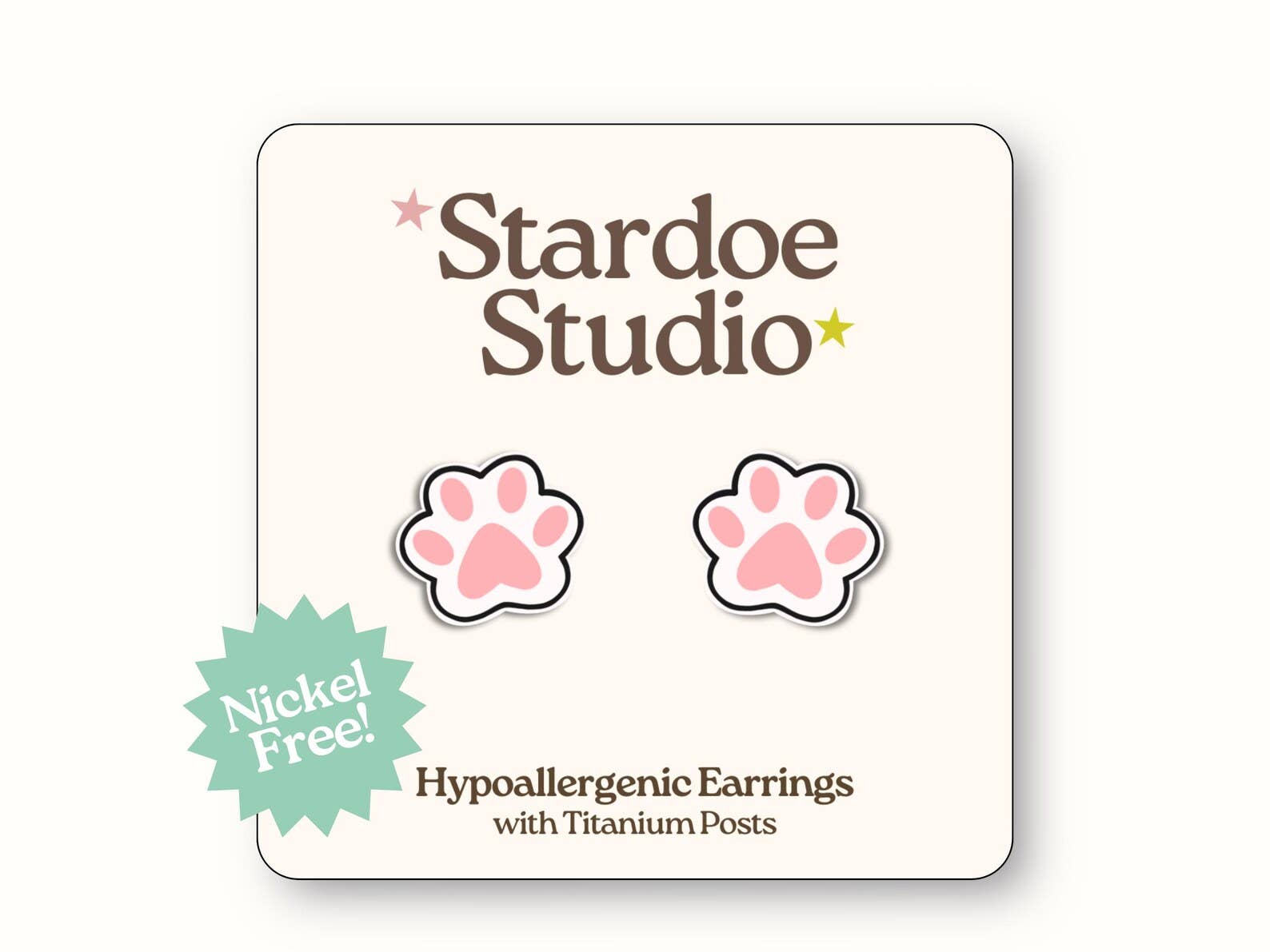 Stardoe Studio - Boucles d'oreilles imprimé patte