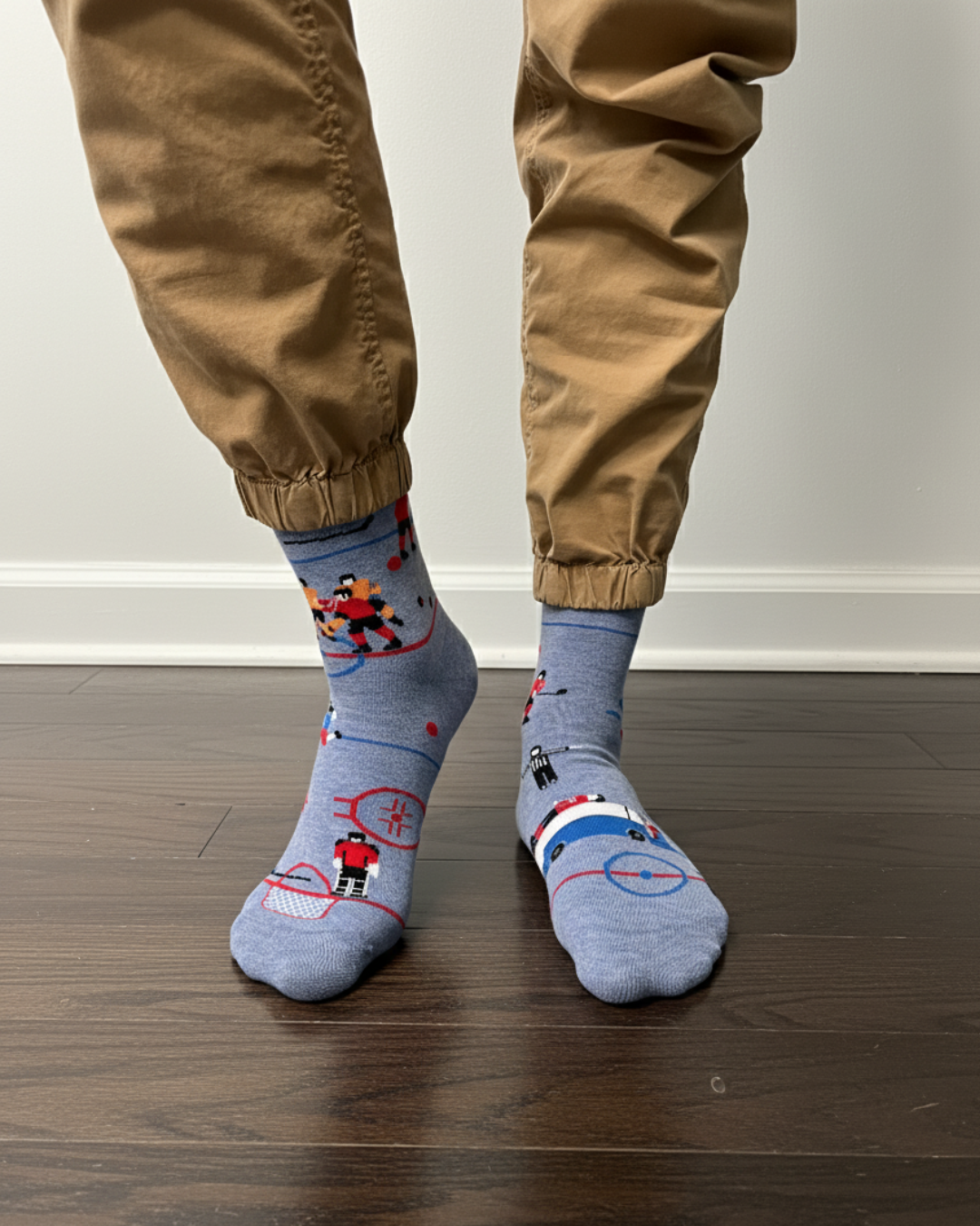 Friday Sock Co. - Chaussettes Scènes de Hockey Drôles pour Hommes