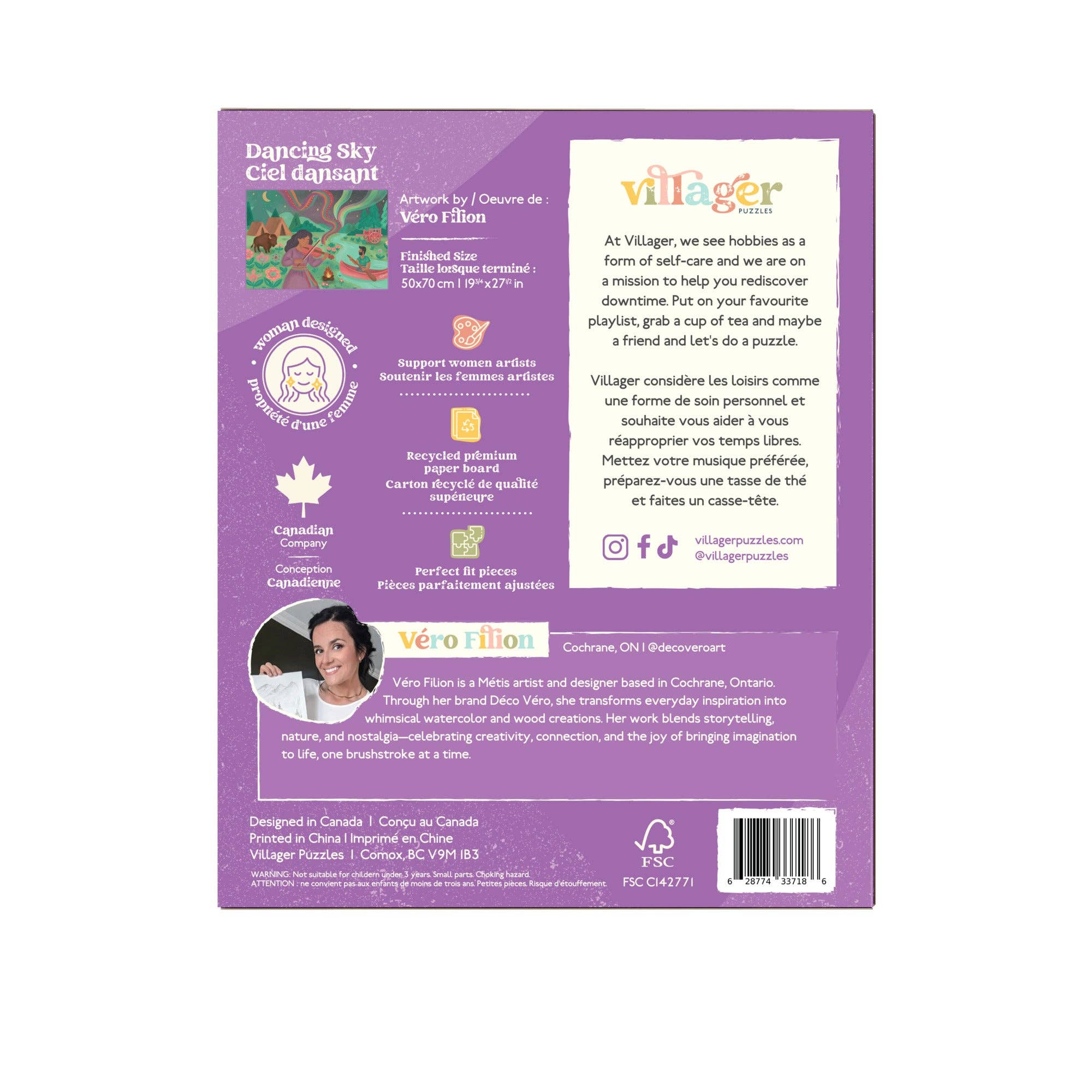 Villager Puzzles - Ciel Dansant | Puzzle de 1000 pièces | Conçu au Canada