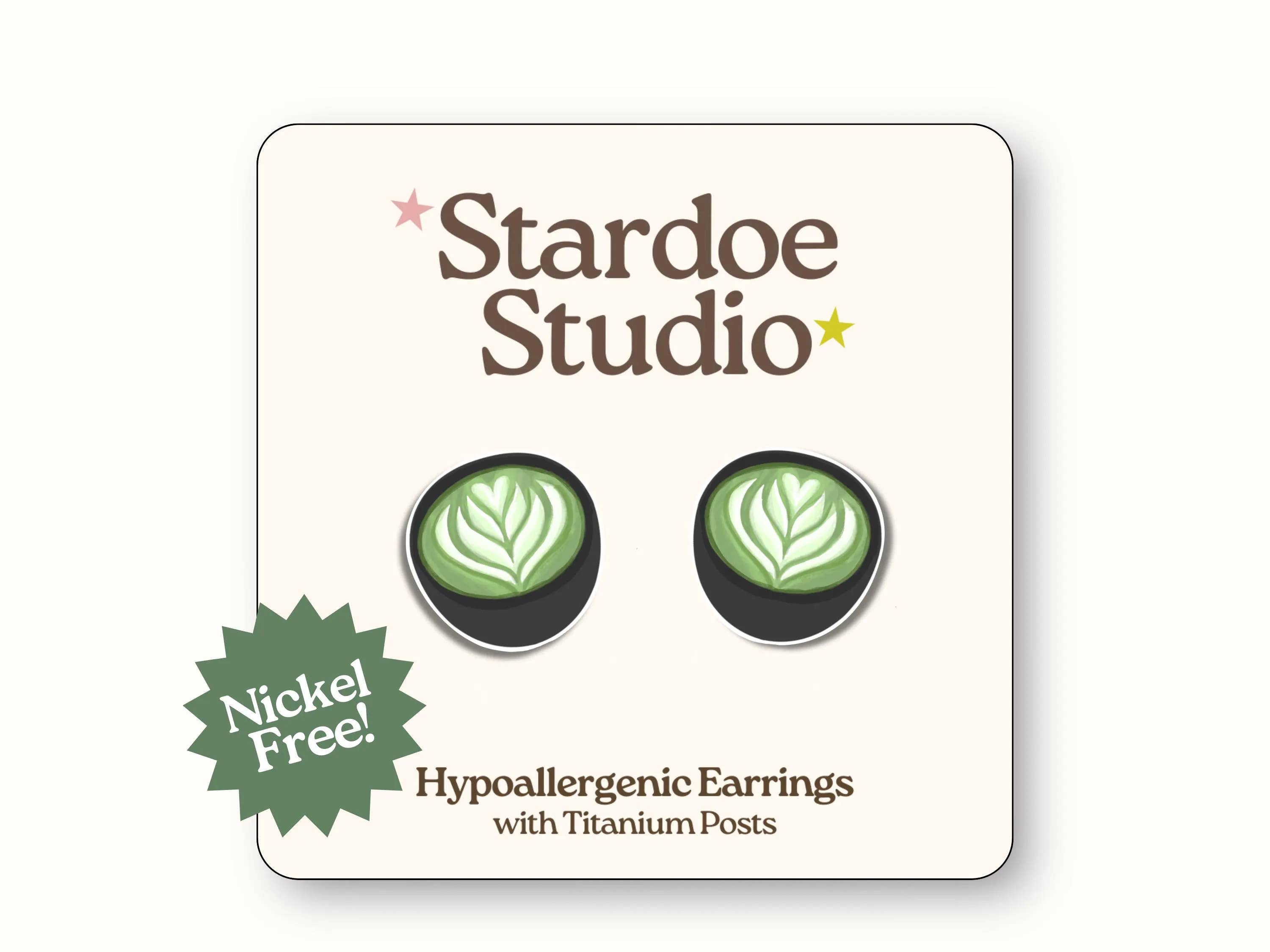 Stardoe Studio - Boucles d'oreilles Matcha Latte