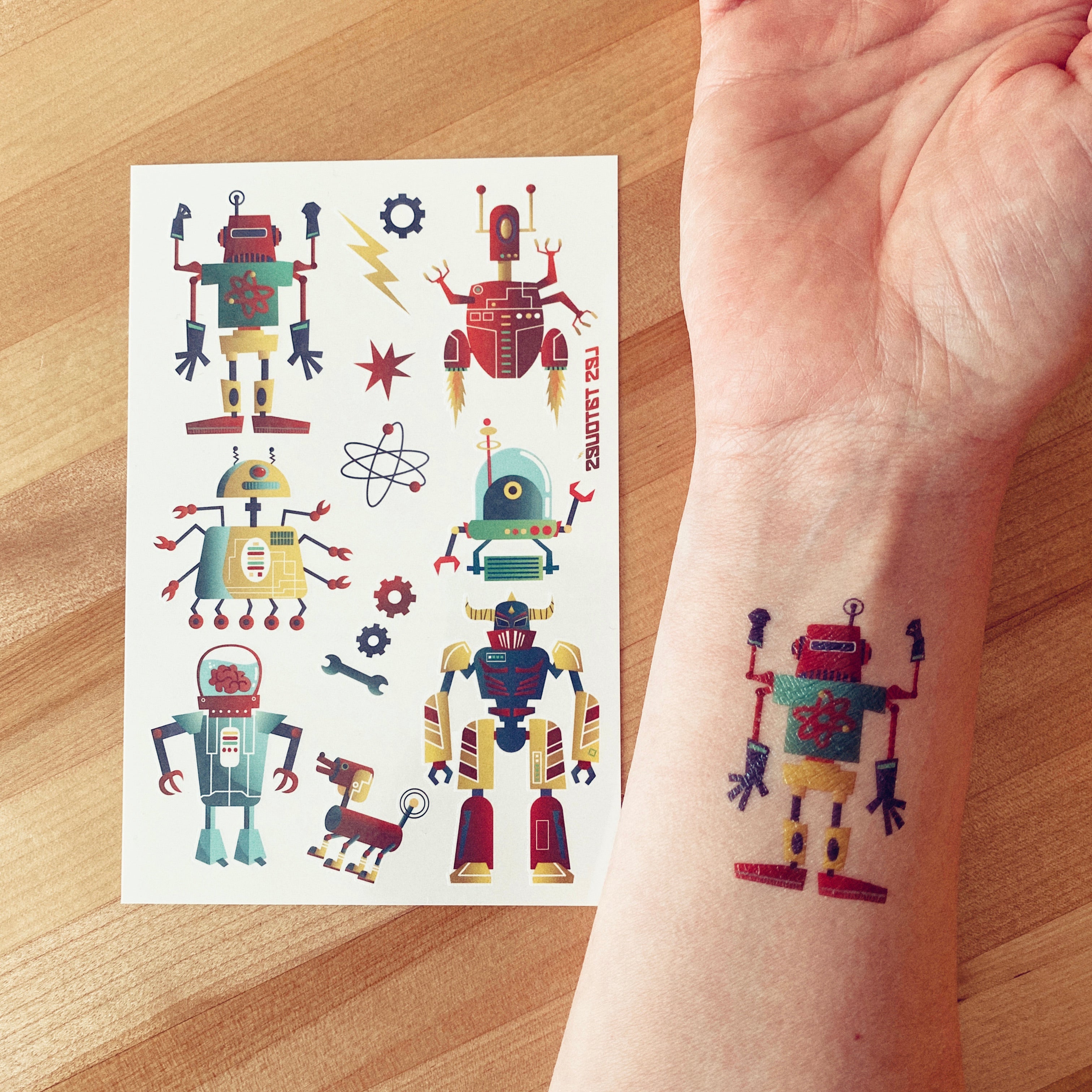Tatouages temporaire de robots