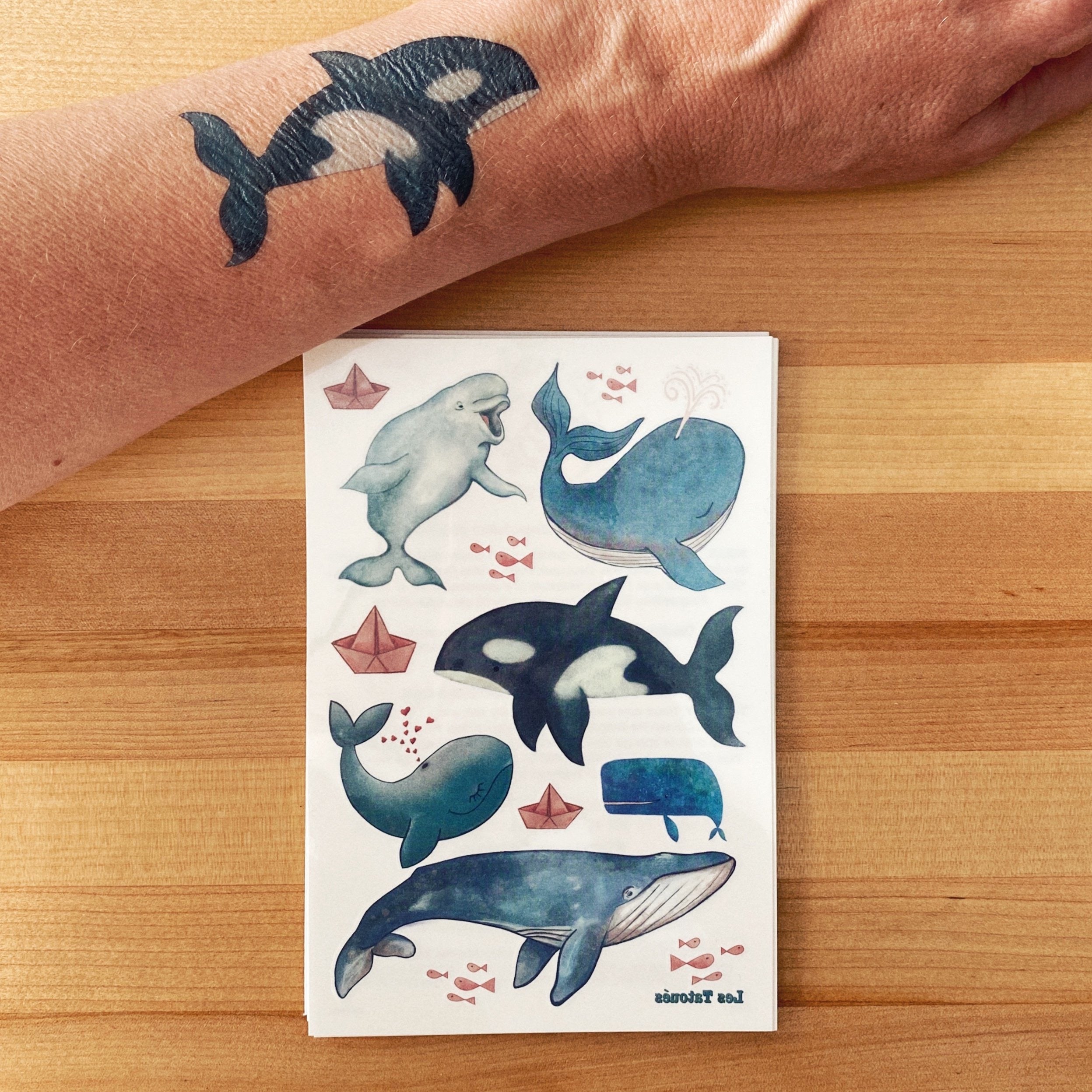 tatouages temporaires - Les baleines